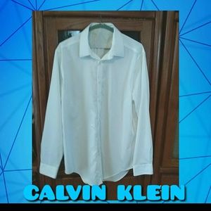 CALVIN KLEIN SLIM FIT MEN'S DRESS SHIRT